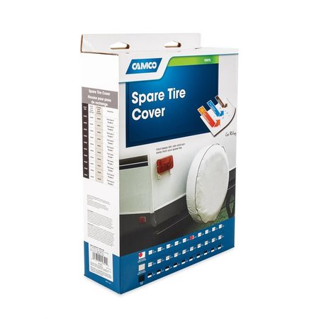 Camco COVER, SPARETIRE I / 28IN DIAMETER VINYL, ARCTIC WHITE 45345